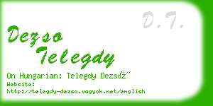 dezso telegdy business card